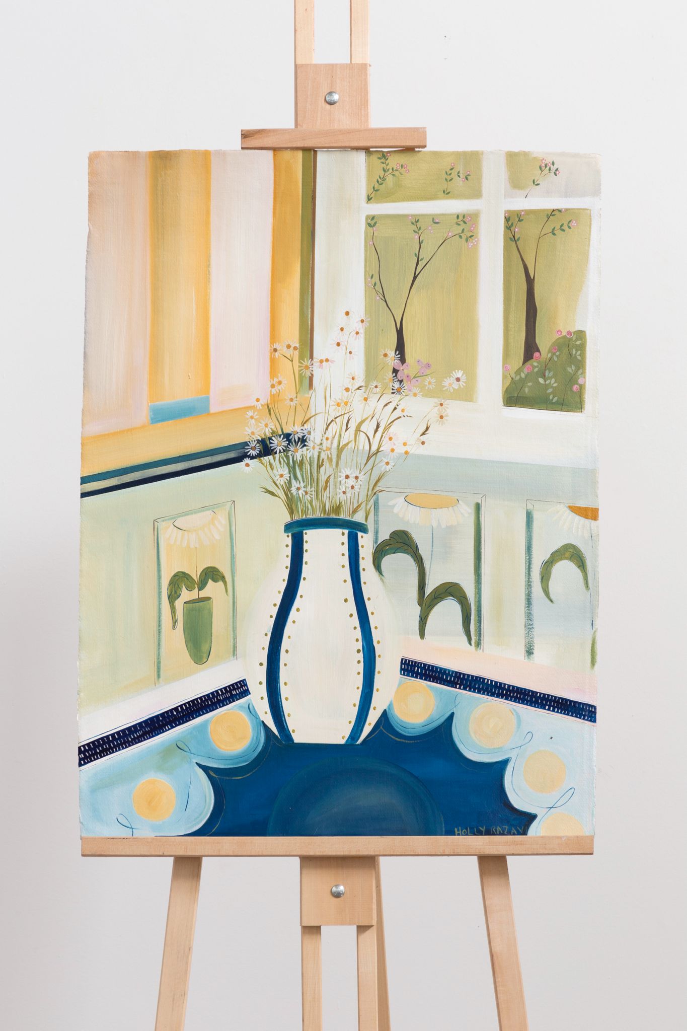Monk House Table and Flowers.
