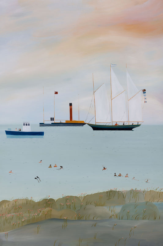 Sailing & Swimmers Print