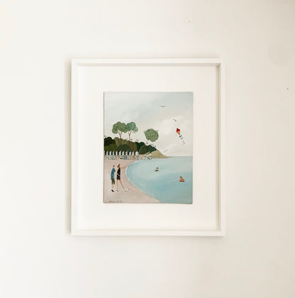 Swanpool Beach Huts - Original Painting.