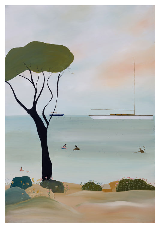 Tree & Swimmers Print